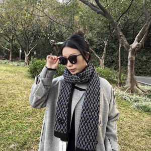 CHANEL 캐시미어 롱 스카프