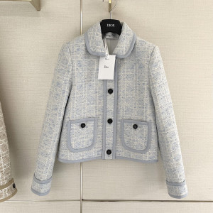 DIOR 체크패턴 翻领 자켓